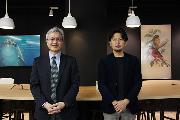 和田氏と村上教授の対談はHITイノベーション・ハブで行われた