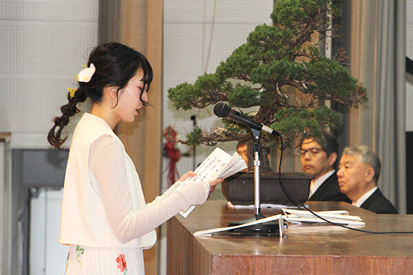 大学院修了生代表 坂本さん