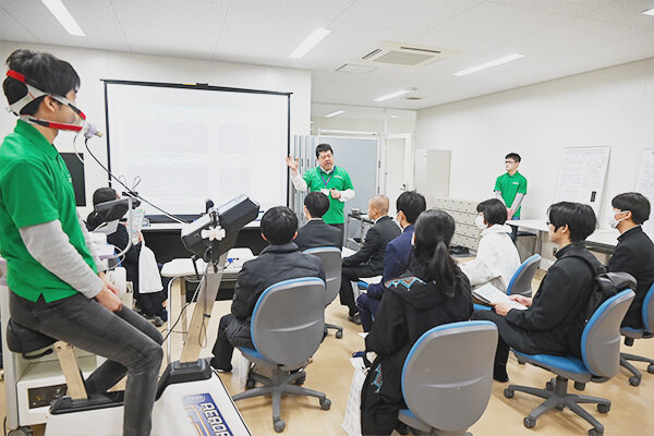 運動後の回復期の変化について、実際のグラフを見せながら解説 