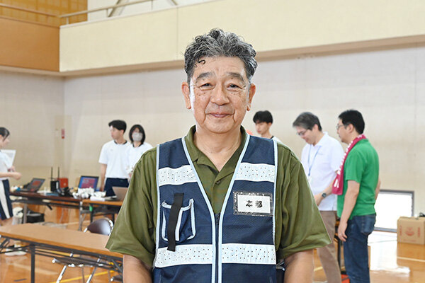 今回の訓練に向けて広工大と３回に渡り、協議の場を設け、自らも勉強になったと話す谷村会長