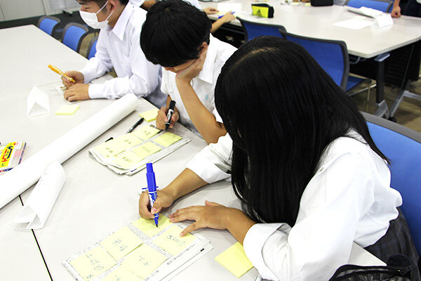 各自が知っている職業を書き出す