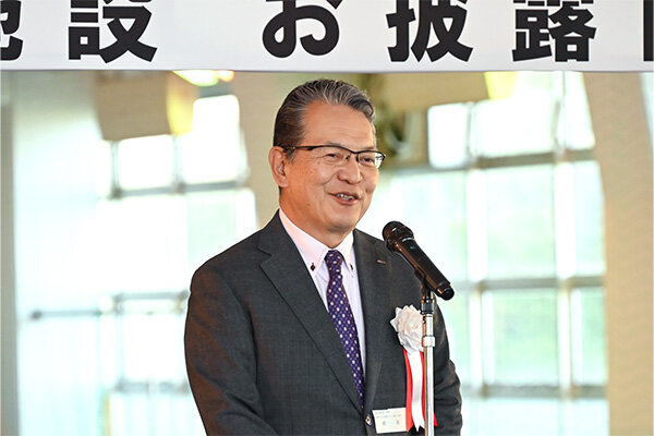 全国大会出場への期待を語る鶴理事長・総長