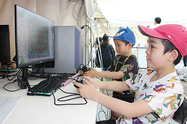 初めてのゲームにも挑戦する子どもたち
